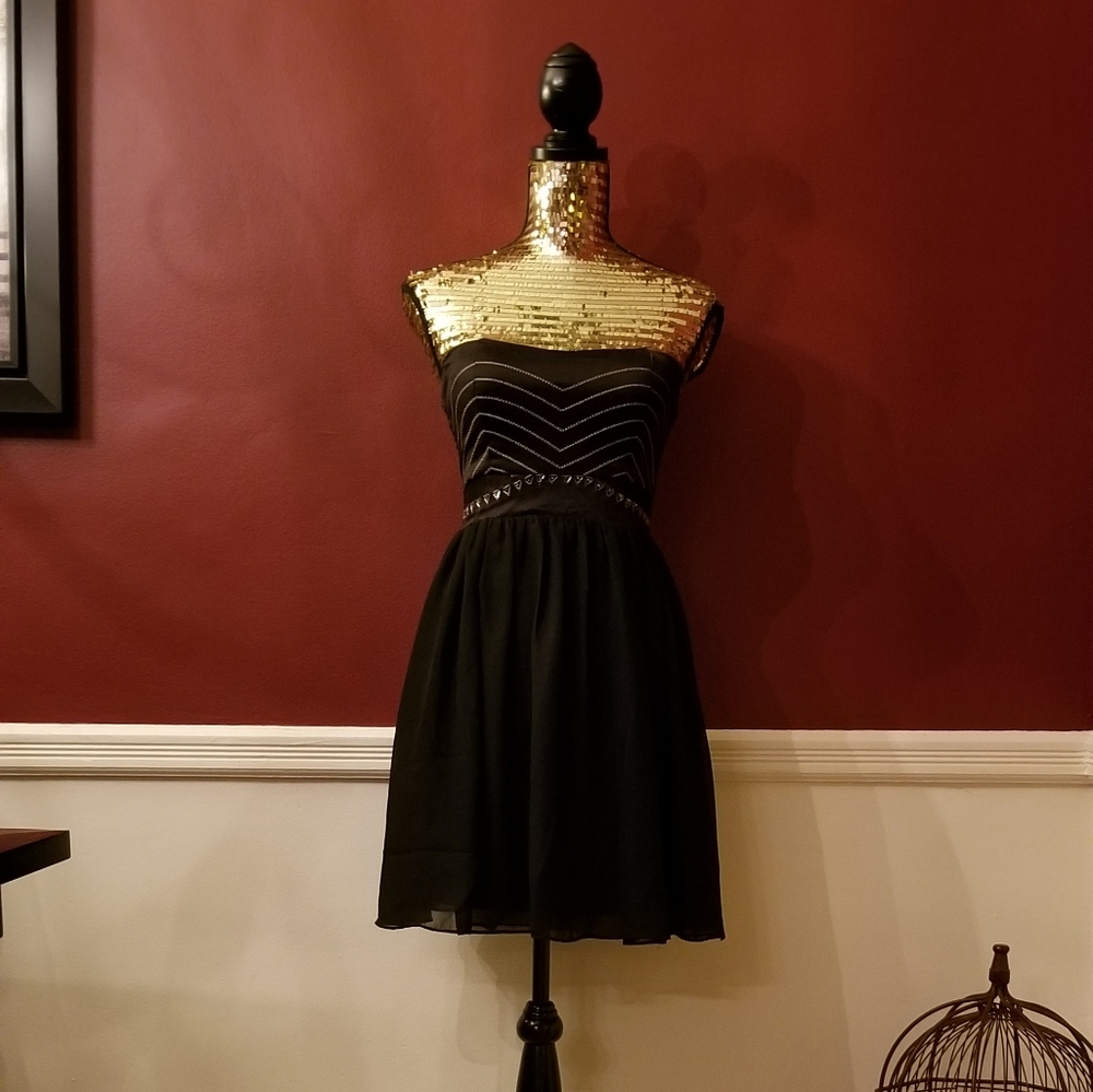 Rampage Strapless Embellished Dress